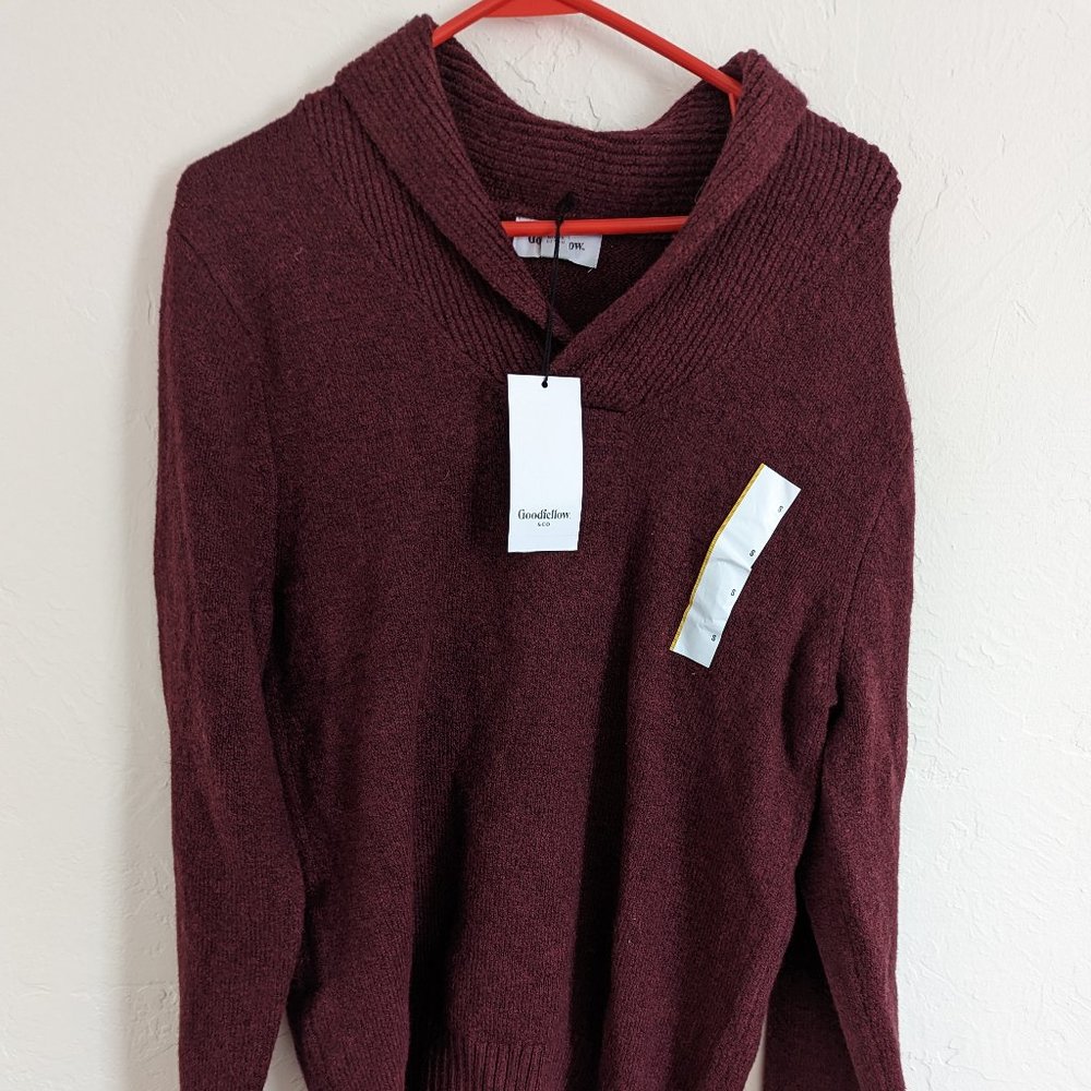 NWT Men's Goodfellow & Co Burgundy Sweater Small